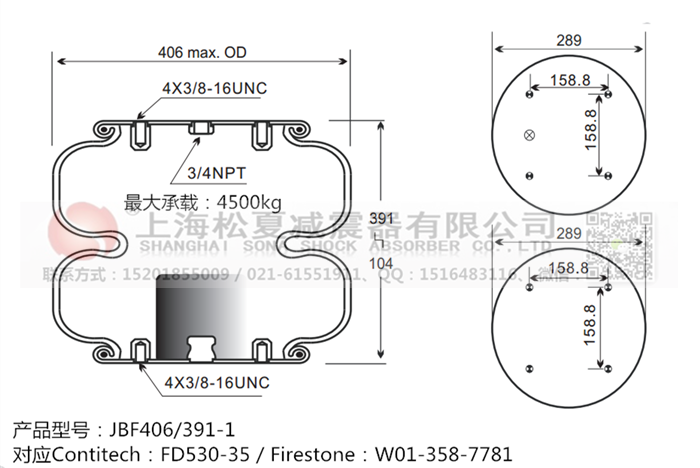 JBF406/391-2橡膠<a href='http://www.kangkangbao.com/' target='_blank'><u>空氣彈簧</u></a>